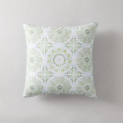 Dunelm Azami Cushion Green, Blue and White