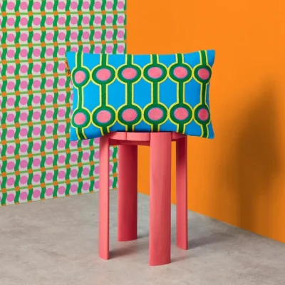 Dunelm Yinka Ilori Symmetrical Stems Cotton Rectangle Cushion