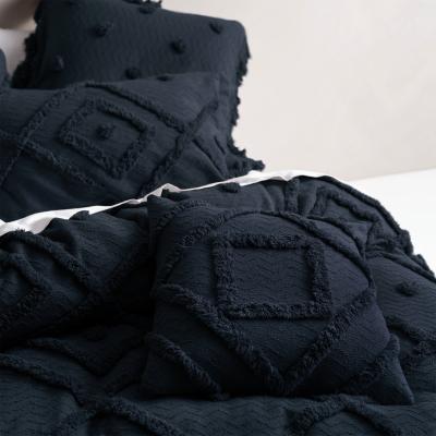 Dunelm Linen House Adalyn Indigo 100% Cotton Cushion Indigo (Blue)