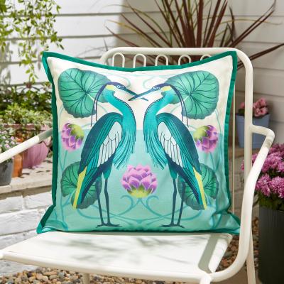 Dunelm Cranes Oxford Egde Outdoor Square Cushion