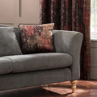 Dunelm Belmont Burgundy Cushion Burgundy