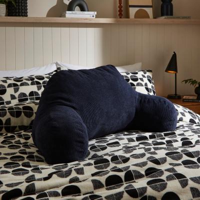 Dunelm Cord Cuddle Cushion Blue