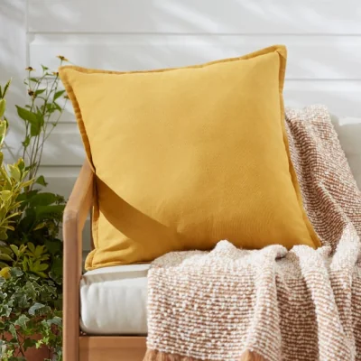 Dunelm Outdoor Oxford Edge Square Cushion