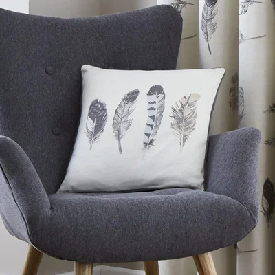 Dunelm Idaho Charcoal Feather Cushion Charcoal