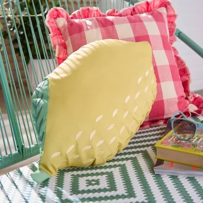 Dunelm Lemon Shaped Outdoor Filled Cushion