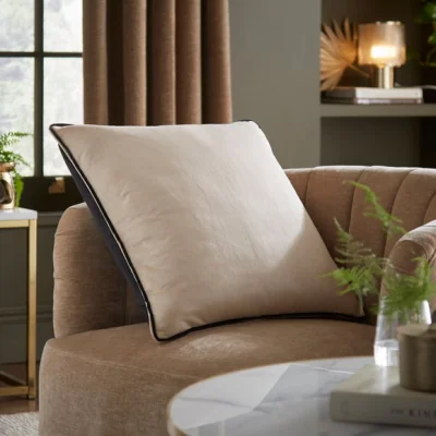 Dunelm Luxe Velour Contrast Square Cushion