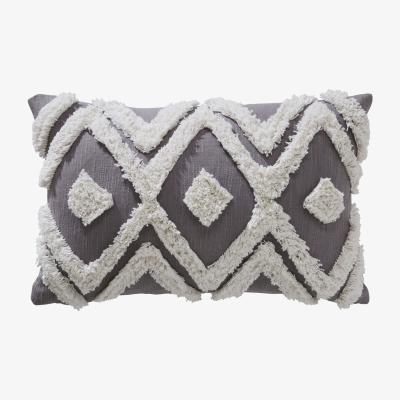Dunelm Oslo Tufted Grey Cushion Grey