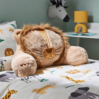 Dunelm 3D Lion Cuddle Cushion Brown