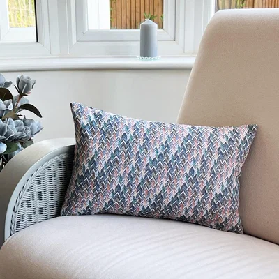 Dunelm Daro Tapestry Seville Azure Rectangular Cushion