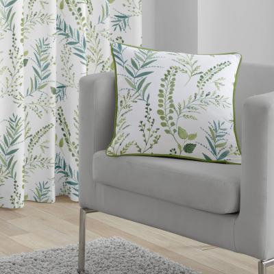Dunelm Fernworthy Green Cushion Green, Blue and White