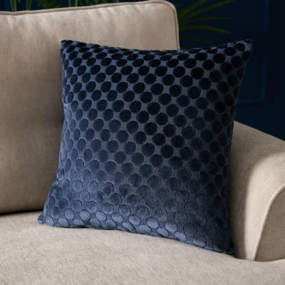 Dunelm Soiree Velvet Spot Square Cushion