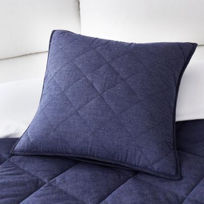 Dunelm Anders Denim Cushion Blue