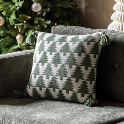 Dunelm Charming Noel Knit Tree Square Cushion