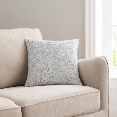 Dunelm Mabel Tonal Boucle Cushion Light Blue