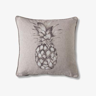 Dunelm Gallery Direct Pineapple Natural Cushion Grey