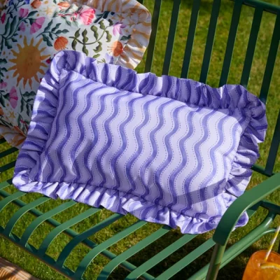 Dunelm Summer Solstice Wiggly Stripe Outdoor Rectangle Cushion