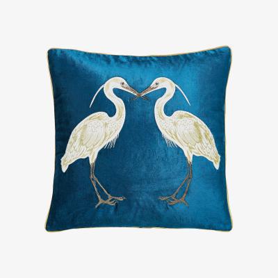 Dunelm Teal Heron Cushion Teal (Blue)