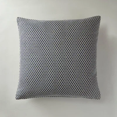Dunelm Printed Diamond Cushion Black