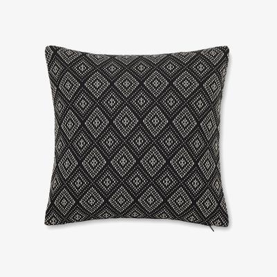 Dunelm Diamond Black Geometric Cushion Black