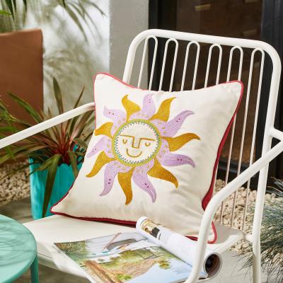 Dunelm Sun Embelished Multicolour Outdoor Square Cushion