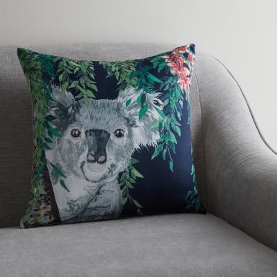 Dunelm Koala Jungle Print Cushion MultiColoured