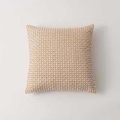 Dunelm Jute Diamond Cotton Cushion Natural