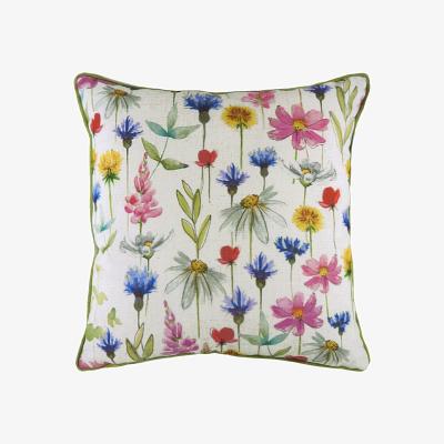 Dunelm Evans Lichfield Wild Flowers Square Cushion MultiColoured
