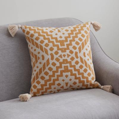 Dunelm Aztec Geo Reversible Cushion Ochre