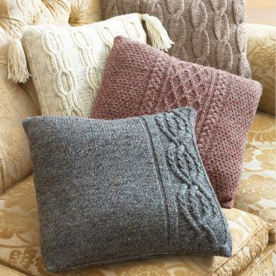 Dunelm Aran With Wool Tweed Cushions Pattern Leaflet