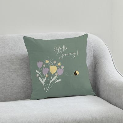 Dunelm Hello Spring Cushion MultiColoured