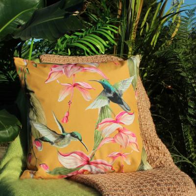 Dunelm Evans Lichfield Hummingbirds Outdoor Cushion Ochre