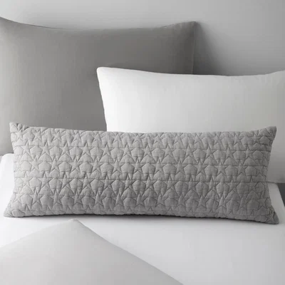 Dunelm Star Quilted Cushion Grey