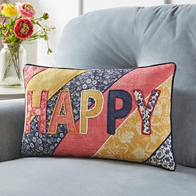 Dunelm Happy Patchwork Cushion