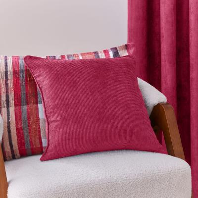 Dunelm Elements Cord Cushion Magenta