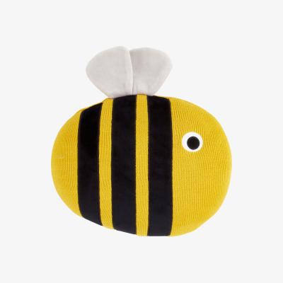 Dunelm Bee Kind Knitted Cushion Yellow and Black
