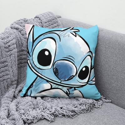Dunelm Lilo and Stitch Square Cushion Blue