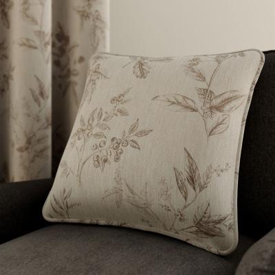 Dunelm Forest Berries Square Cushion Natural