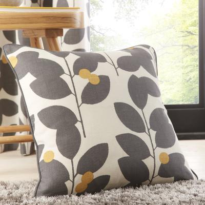 Dunelm Modern Leaf Cushion Black