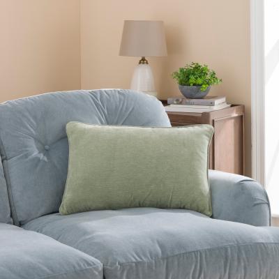Dunelm Vintage Chenille Rectangle Cushion Sage (Green)