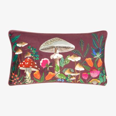 Dunelm WylderNature Garden Mushroom Rectangle Cushion MultiColoured