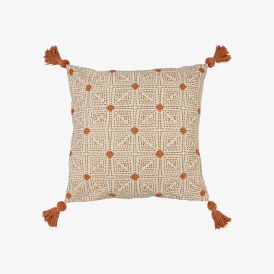 Dunelm Chia Coral Cushion Coral and White