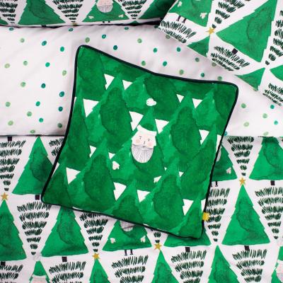 Dunelm furn. Hide Seek Santa Square Cushion Green