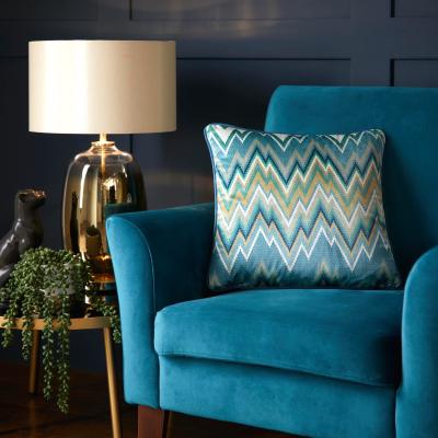 Dunelm Laurence Llewelyn Bowen Pants on Fire Cushion Teal (Green)