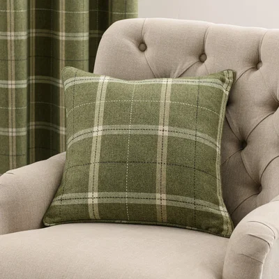 Dunelm Huntly Cushion Green