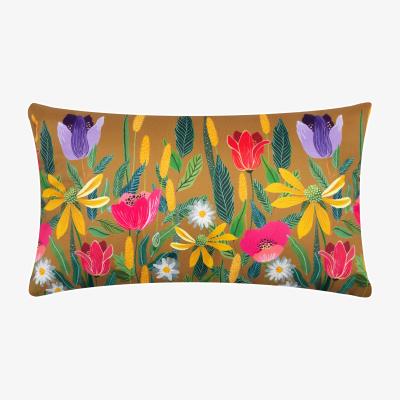 Dunelm Wylder Nature House Of Bloom Celandine Outdoor Boudoir Cushion Saffron Yellow