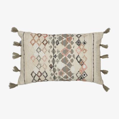 Dunelm Nila Grey Embroidered Cushion Grey