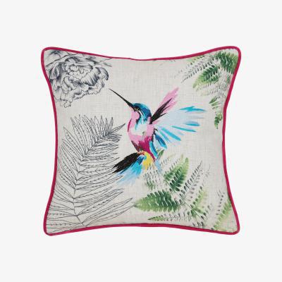Dunelm Hummingbird Pink Cushion Pink