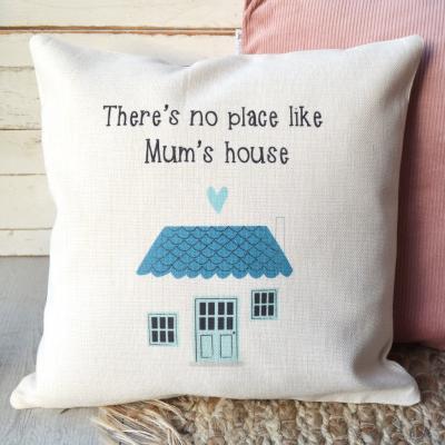 Dunelm No Place Like Mums Home Cushion Natural