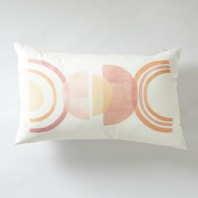 Dunelm Abstract Circles Cushion Brown and White