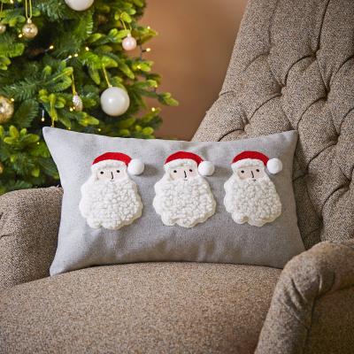 Dunelm Santa Applique Cushion Grey